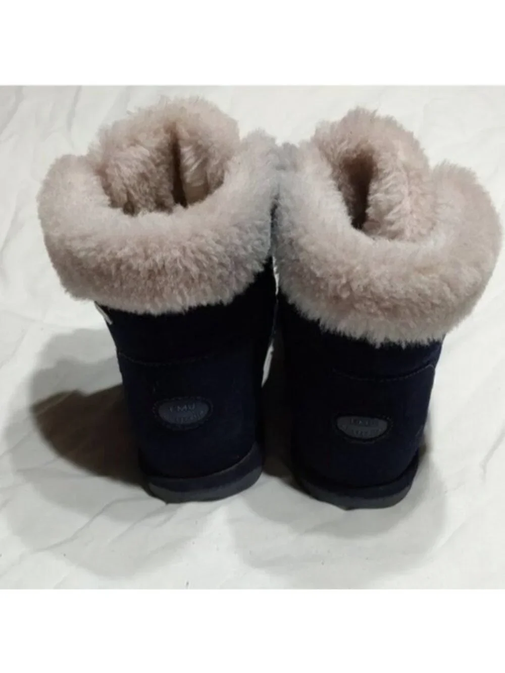Emu Australia Sommers Dark Blue Suede Merino Wool Lined Waterproof Boots 3
